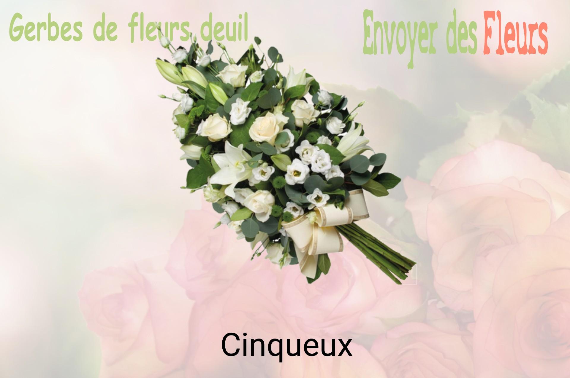 Gerbe de fleurs de deuil livrée à Cinqueux